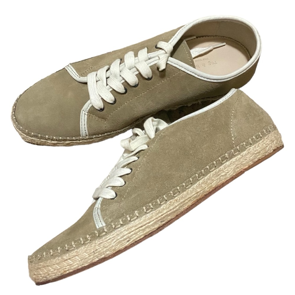 Rag & Bone Suede Sand Desert Baylor Low Espadrille Sneakers Womens 8 or 38